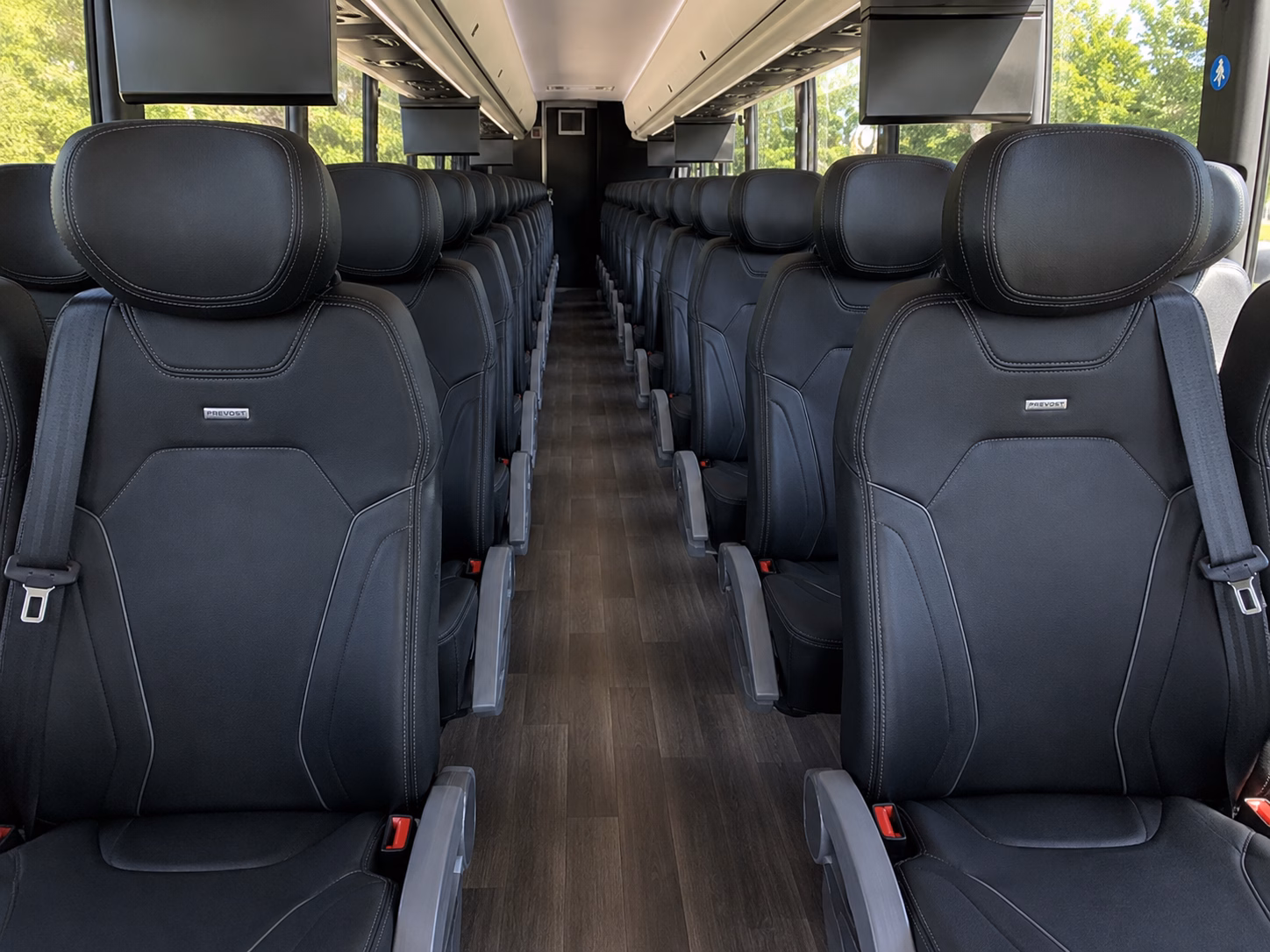 canton charter bus rental interior