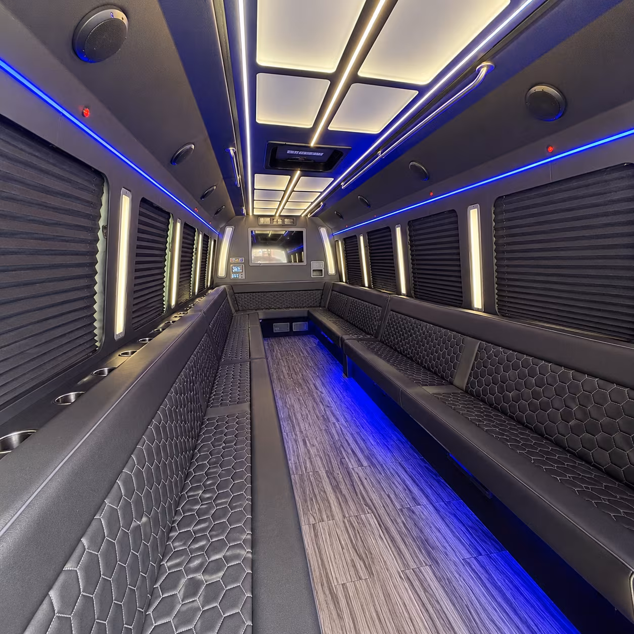 lorain 30 passenger party bus interior