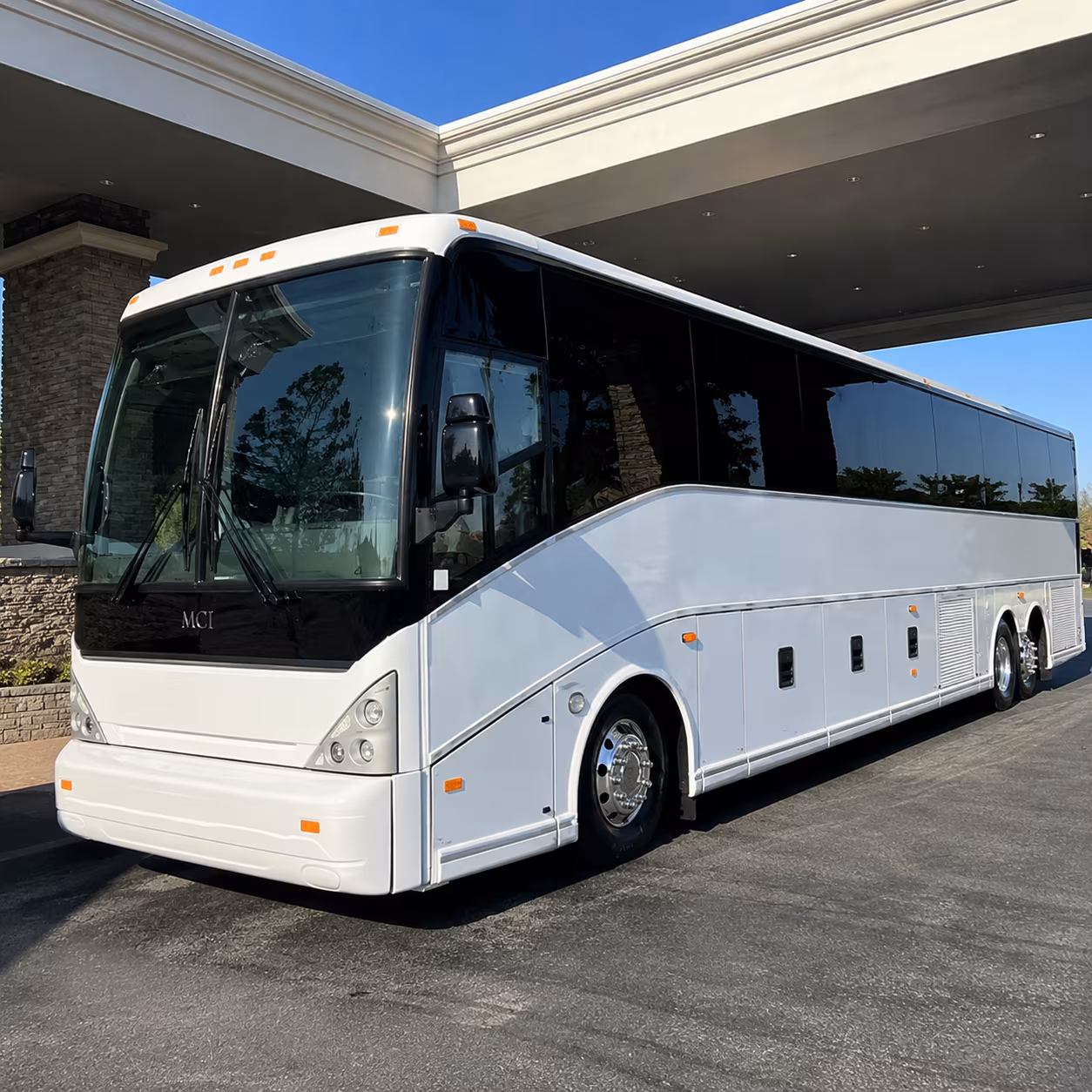 parma charter bus rental exterior