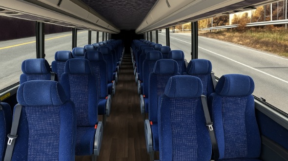 Interior of Charter Bus Company Canton's 15 Passenger Minibus in Canton