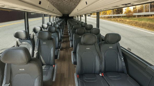 Interior of Charter Bus Company Parma's 18 Passenger Minibus in Parma