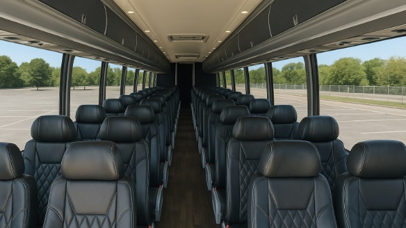 Interior of Charter Bus Company Toledo's 50 Passenger Charter Bus in Toledo