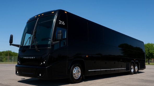 Exterior of Charter Bus Company Akron's 56 Passenger Charter Bus in Akron