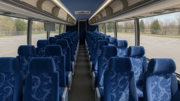 Interior of Charter Bus Company North Olmsted's 56 Passenger Charter Bus in North Olmsted
