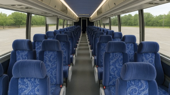 lorain 50 passenger charter bus inside