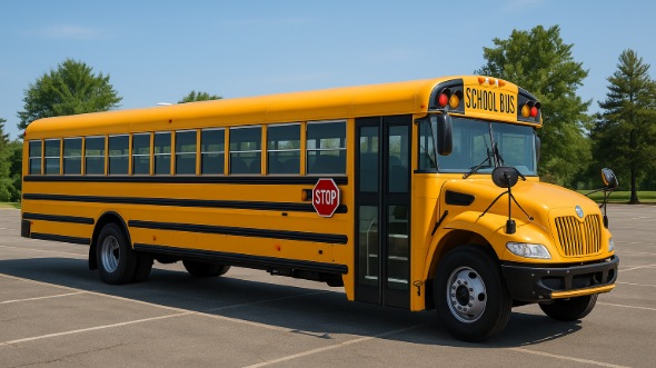 Exterior of Charter Bus Company Akron's School Bus in Akron