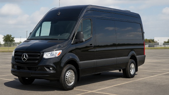 Exterior of Charter Bus Company North Olmsted's Sprinter Van Rental With Driver in North Olmsted